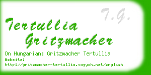 tertullia gritzmacher business card